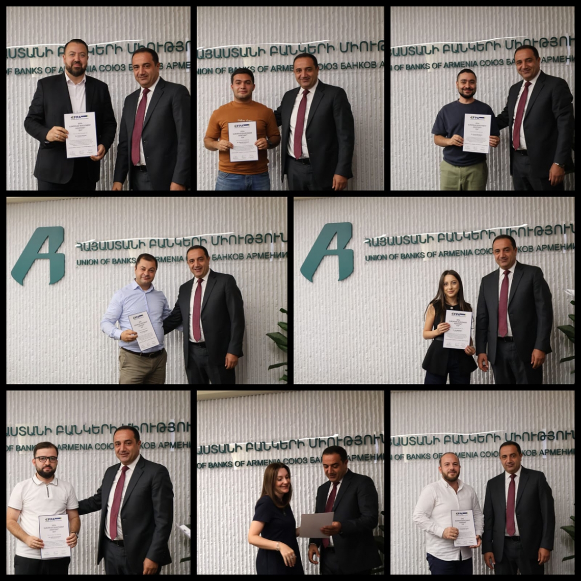 ՀԲՄ-ն շնորհեց EFPA EIA առաջին վկայականները Հայաստանում ՀԲՄ-ն շնորհեց EFPA EIA առաջին վկայականները Հայաստանում